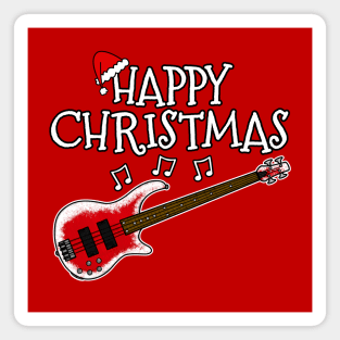 Christmas Bass Guitar Teacher Bassist Xmas 2022 Magnet